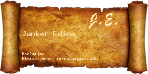 Janker Edina névjegykártya
